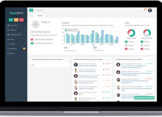 Wygląd programu dla stomatologów Appdent